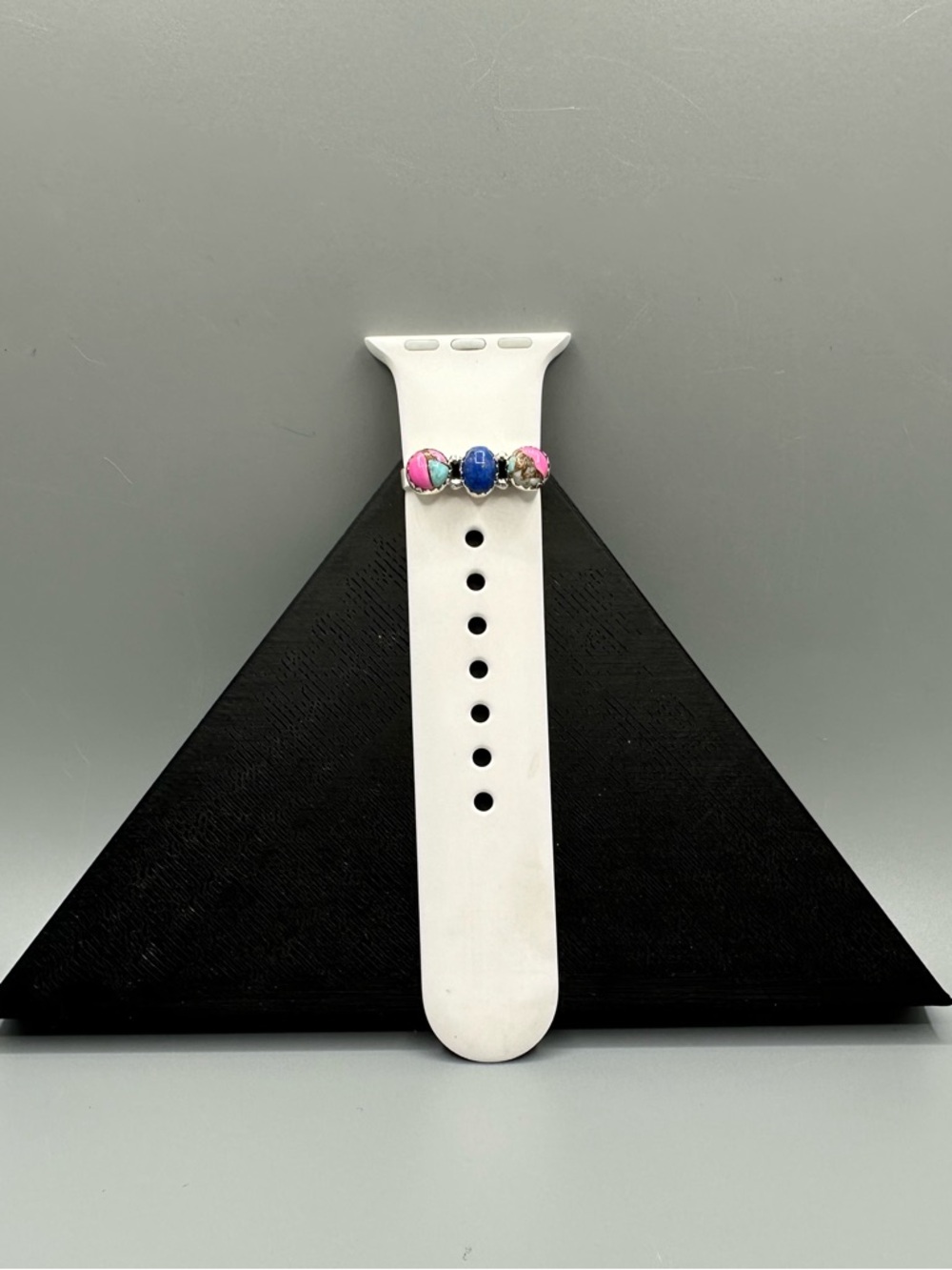 ⌚Cotton Candy Turquoise & Lapis Sterling Silver 925 Watch Band Charm Handmade